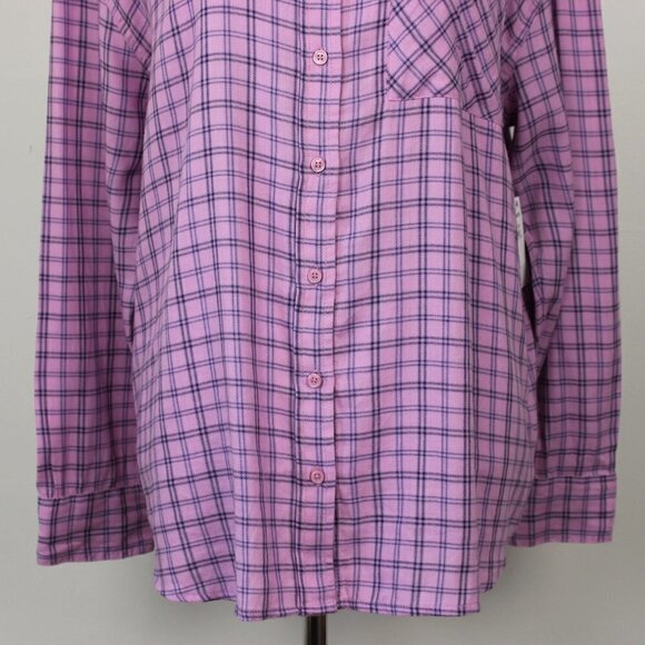 Abound Plaid Button Down Shirt Purple Black Blue Small NWT - Picture 4 of 9